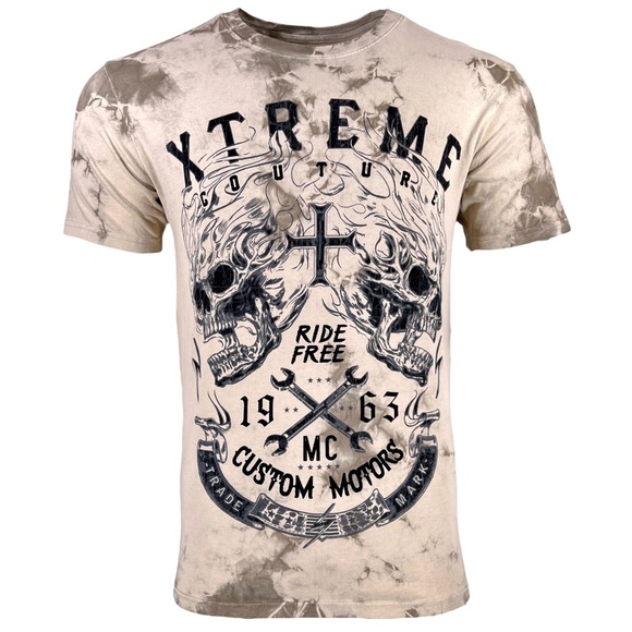 Xtreme Couture By Affliction Men's T-shirt Blazing Roadway - Picture 1 of 8